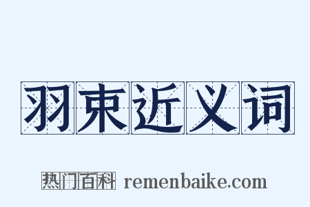 羽束近义词是什么意思的图片